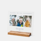 Family Minimalist 3 Photos Collage Keepsake (Angle)