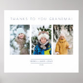 Family Minimalist 3 Photos Collage Keepsake Poster (Voorkant)