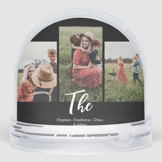 Family Modern Script Black 3 Photo (Arrière)