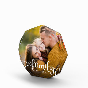 FAMILY Moderne Simple Hearts Love Script Fotoblokken