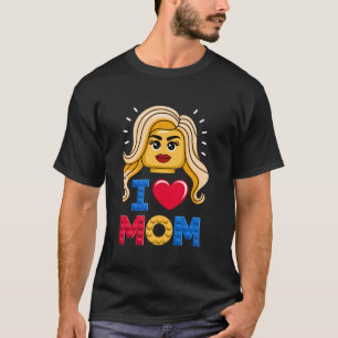 Family Mom Master Builder Bouwstenen Blokken M T-shirt