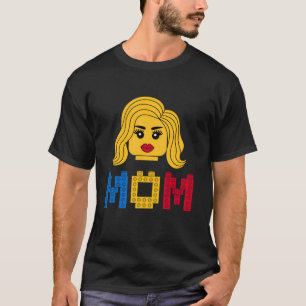Family Mom Master Builder Bouwstenen Blokken M T-shirt