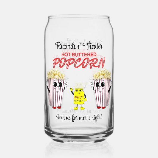 Family Movie Theater Fun Popcorn Mascots (Recto)