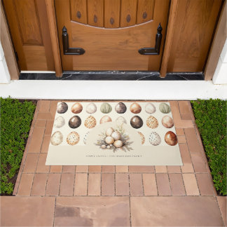 Family Name Beige Personalized Easter Deurmat