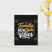 Family New Year 2026 Matching Party Crew  Kaart (Gele Bloem)