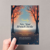 Family New Year Brunch Acrylic Invitation   (In situ (ordinateur de poche))