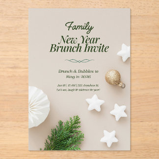 Family New Year Brunch Invitation 2026 