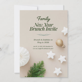 Family New Year Brunch Invitation 2026 