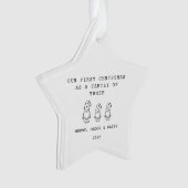 Family Of 3 Christmas Gonk Star Ornament (devant)