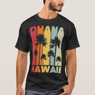 Family Ohana Hawaiian Retro Hawaii Tropical Summer T-shirt