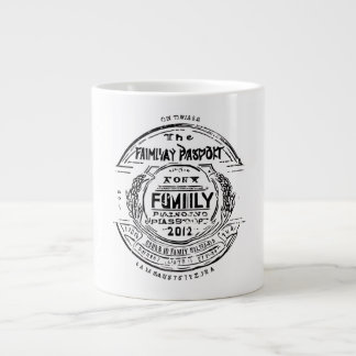 Family Passport Stamp Personalized Custom Travel  Extra Grote Beker