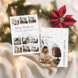 Family Photo Christmas Holiday Card Minimalist Feestdagenkaart