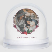 Family Photo Christmas Snow Globe (Avant)