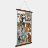 Family Photo Collage 8 Images Custom Hangend Wandkleed (Gebogen)