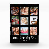 Family photo collage black  fotoblokken (Voorkant)