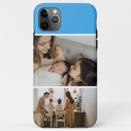 Family Photo Collage blue 2 Picture iPhone 11 Pro Max Hoesje
