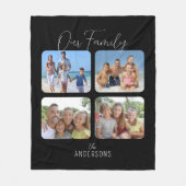 Family Photo Collage Kalligrafiescript Fleece Deken (Voorkant)