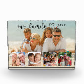 Family photo collage love heart script fotoblokken (Voorkant)