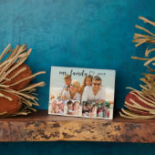 Family photo collage love heart script fotoplaat (Zijkant)