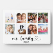 Family photo collage love heart script fotoplaat (voorkant)