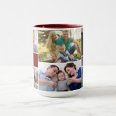Family Photo Collage Personalized Reunion Red Mok (Midden)