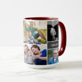 Family Photo Collage Personalized Reunion Red Mok (Voorkant rechts)