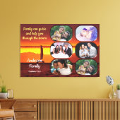 Family Photo Collage Sunset 1124 Art Canvas Afdruk (Insitu (Woonkamer))