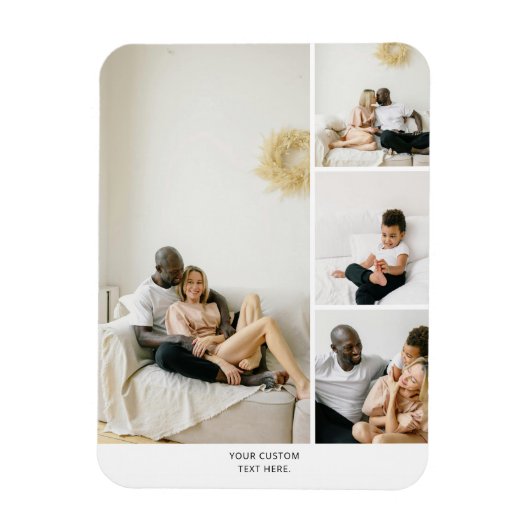 Family Photo Collage Template Magneet (Verticaal)