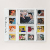 Family Photo Collage White Legpuzzel (Horizontaal)