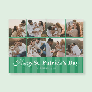 Family Photo Happy St Patricks Day Holiday Card Feestdagenkaart