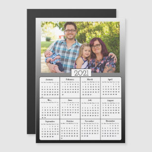 Family Photo Mini 2021 Calendar Magnetische Uitnodiging