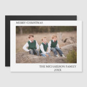 Family Photo Personalized Magnetic Holiday Kaart (Voorkant / Achterkant)