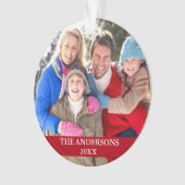 Family Photo Red Ornament (voorkant)