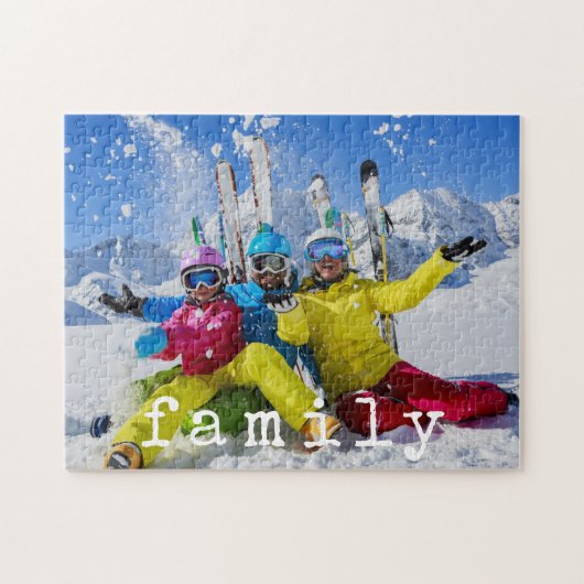 Family Photo Typewriter Aangepaste kleur Legpuzzel (Horizontaal)