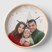 ❄️ Family Photo Wall Clock — Holiday Decor ❄️ (Voorkant)