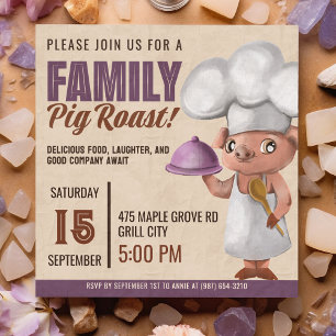 Family Pig Roast Pit Master Chef Kaart