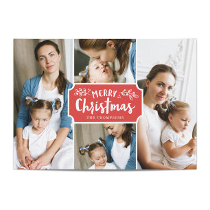 Family Portrait Holiday 4 Carte photo
