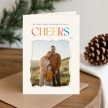 Family Portrait Photo Retro Christmas Folded