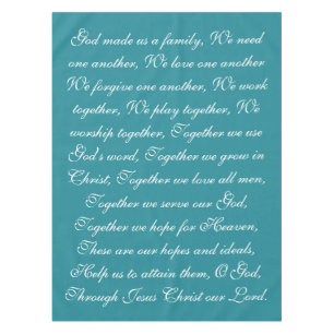 Family Prayer Tablecloth Tafelkleed