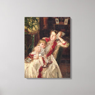 Family Quarrel, 1890 Canvas Afdruk