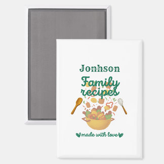 Family Recipes Kitchen Magnet