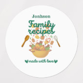 Family Recipes Kitchen Stickers (Design 1)