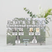 Family Reunion 3 Generation Summertime Tree Kaart (Staand voorkant)