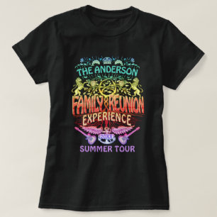 Family Reunion Band Retro 70s Concert Logo Neon T-shirt