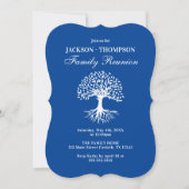 Family Reunion blue and white Invitation (Devant)