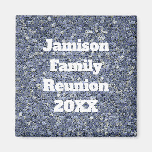 Family Reunion Blue Gray Mosaic Tegel Keepomwille Magneet