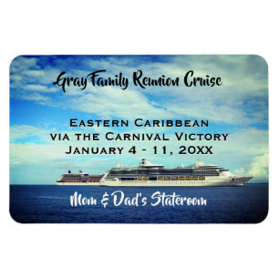 Family Reunion Cruise Ship Cabin ID Marker Ocean Magneet