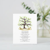 Family Reunion Genealogy Tree Invitation Briefkaar (Staand voorkant)