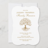 Family Reunion gold and white Invitation (Devant)
