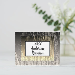 Family Reunion Gold en Silver Stripes Invitation Briefkaart